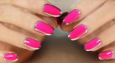 Unhas portiças rosa choque